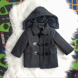 Koala Kids Gray Hooded Pea Coat Jacket